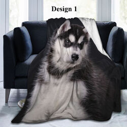 Hund Bulldogge Corgi Husky Flanell Wohndecke Kuscheldecke Sofadecke Tagesdecke