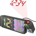 LED Alarm Wecker mit Projektion Digital Spiegel USB Alarmwecker Tischuhr Snooze