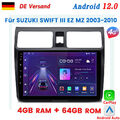 Für SUZUKI SWIFT III EZ MZ 2003-2010 Carplay Autoradio GPS NAVI WIFI DAB+ 4+64GB