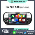 Für Fiat 500 07-2015 Android 13 Autoradio GPS Navi WIFI BT SWC Carplay DAB 2+64G