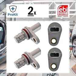 2x ORIGINAL® Febi Bilstein 38710 Sensor, Nockenwellenposition für Opel Corsa D
