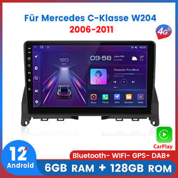 6+128G Für Mercedes Benz C-Klasse W204 2006-2011 Carplay Autoradio GPS NAVI WIFI