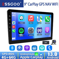 9" DAB+  4+64G Android 13 Carplay Autoradio GPS Navi KAM IPS Bldschirm RDS FM BT