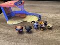 littlest pet shop set 2 Hunde, Katze, Hase und Hamster, Klein Haus