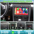 2+32G Android 14  AutoRadio RDS GPS Navi Carplay Für Audi A4 8E 8H B6 B7 2001-08