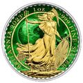 1 UNZE 999 SILBER - GOLD BRITANNIA - NUR 100 STÜCK - SILBERMÜNZE - SILBERBARREN