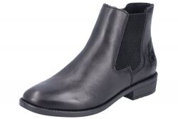 Rieker Damen Chelsea Boots elegant Schwarz Komfortweite G 73670-00