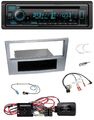 Kenwood Bluetooth DAB CD Lenkrad USB Autoradio für Opel Corsa D matt-chrom 09-14