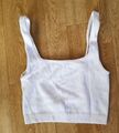 ZARA Damen Mädchen Tube Top Kurztop Trägertop Gr. XS Weiß 