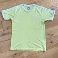 adidas Originals T-Shirt Damen UK 12 Grün Gelb Adicolor Kurzarm