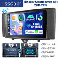 6+128G 8Kern Carplay Autoradio Android13 GPS NAVI RDS Für Smart Fortwo 451 10-15