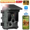 Solar WLAN Wildkamera 36MP 4K Bluetooth WiFi Nachtsicht Wildlife Jagdkamera DHL