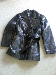 Damen-Lederjacke, Gr. 38, von Leather Sound, dunkelbraun