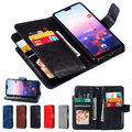 Multifunktion Handy Hülle SchutzTasche Leder Case Schutz Etui Klapp Wallet Cover