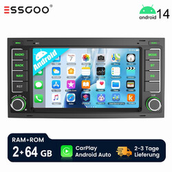 Android 14 2+64G Carplay Für VW Touareg T5 Multivan Autoradio GPS NAVI WIFI MIK
