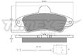 TOMEX Brakes Bremsbelagsatz Scheibenbremse TX 11-201 für FORD MONDEO 1 Turnier 2