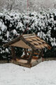 Vogelhaus Futterhaus Vogelhäuschen Futterhäuschen Birke Holz Natur robust Neu