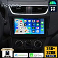 2+32G Android 14 Autoradio Carplay BT FM GPS Navi Kam für Suzuki Swift 2010-2016