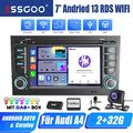 7" DAB+ Carplay Autoradio Android 13 GPS Navi RDS Für Audi A4 S4 RS4 8E 8H B6 B7