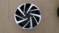 1x Alufelge 16 Zoll 6.5" 5x112 46ET Glanz Schwarz 5G0601025 VW Golf Rim Wheel