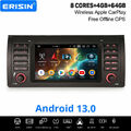 4GB+64GB 8 Kern Android 13 Autoradio BMW X5 E53 Navi DAB+ Carplay DSP Wifi OBD2