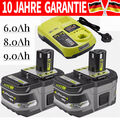 18V 9.0Ah Original Akku für RYOBI One+ Plus Lithium RB18L50 P108 P104 Batterie