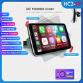 DAB+ Autoradio Android 12 Single 1 DIN 10.1'' GPS NAVI WiFi Drehbarer Bildschirm