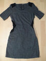 Street one Damen Kleid Tunika lang schwarz-grau-ton Gr. 36 Jersey