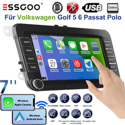 1+32G Carplay Android 13 Autoradio GPS NAVI Für VW Touran GOLF 5 6 Passat Tiguan