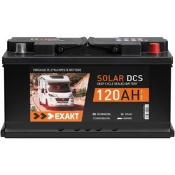 Solarbatterie 120Ah 12V EXAKT DCS Wohnmobil Batterie Bootsbatterie Solar 100Ah!!  TOP QUALITÄT |  ABSOLUT WARTUNGSFREI !!