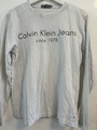 Calvin Klein Sweatshirt Weiß mit Logoprint | Größe S | Regular Fit