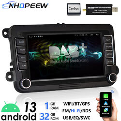 DAB+ Android 13 Autoradio Carplay GPS Navi SWC BT Für VW GOLF 5 6 Touran Polo 6R