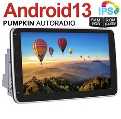 Pumpkin 10.1" Android 13 Autoradio 6GB 64GB GPS Navi Carplay DAB WiFi Doppel DIN