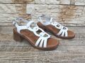 Sandalen Frau COMFORT Made IN Italy 345A003P Weiß Plantar aus Leder