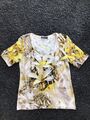 Neuw. * APANAGE * T-Shirt mit wunderschönen Blüten / Lilien in gelb weiß * Gr 40