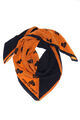 emanuel ungaro silk scarf Jacquard Print black tangerine