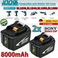 2X  18V für Makita Akku 8,0 BL1860B Led Anzeige 197422-4 BL1850B BL1830B