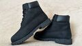 TIMBERLAND Retro PREMIUM 6-Inch BLACK MATT NUBUCK Leder Schuhe BOOTS Gr. 39