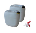 2 x 30 Liter natur lebensmittelecht dicht Kanister Camping & Outdoor + Hahn NEU.