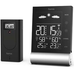 Hama Wetterstation Black Line schwarz 186417 Wetterstation