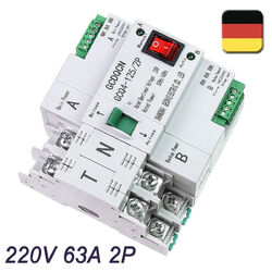 2P 63A Automatischer Umschalter Dual Netzteil Transferschalter Transfer Switch