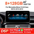 12,3" Android 14 Autoradio CarPlay 128GB für Mercedes-Benz CLS-W218/C218 NTG4.0