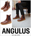 Angulus Chelsea Boots Herren Größe UK 7,5 EU 41 Leder Lochmuster - Cognac