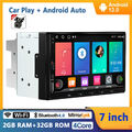 7" 2 DIN Android 12 Carplay Autoradio Bluetooth GPS WIFI WiFi SWC Rückfahrkamera