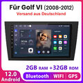 9 in 2+32G Autoradio WIFI BT GPS NAVI SWC DAB RDS Carplay Android12 Für Golf VI 