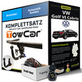 Für VW Golf VI Cabrio Typ 517 Anhängerkupplung abnehmbar +eSatz 7pol 11- NEU AHK