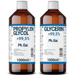 Propylenglycol + Glycerin je 1000ml in Pharmaqualität |  99,5% | Rein je 1 Liter