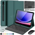 DE Hülle mit Touchpad QWERTZ Tastatur Maus für Samsung Galaxy Tab S9 FE S9 S8 S7