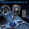 Bluetooth5.0 FM Transmitter KFZ Auto Radio MP3 Player Dual USB Ladegerät Adapter