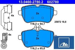 Ate 13.0460-2780.2 Bremsbelagsatz für Scheibenbremse Bremsbelagsatz 
